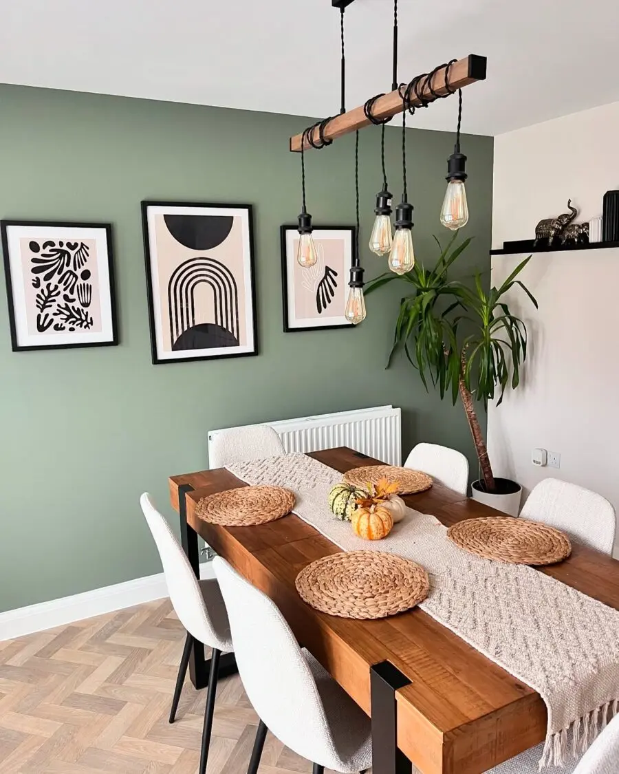 Stylish Dining Room with Bohemian Touch