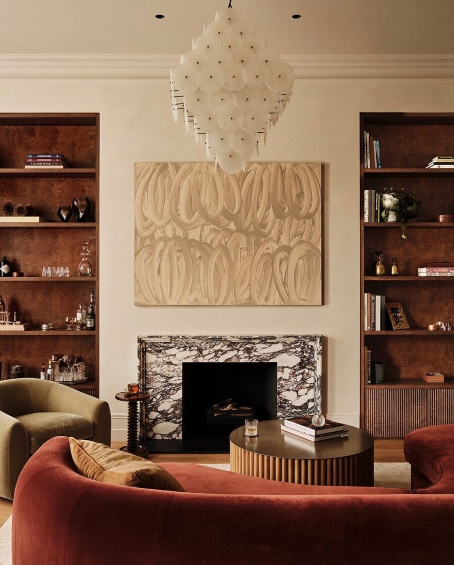 Elegant fireplace as the room's focal point