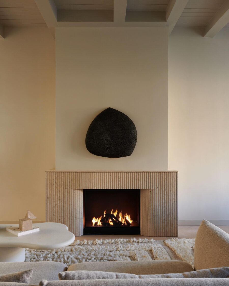 Stylish Minimalist Fireplace Enhancing Cozy Vibes