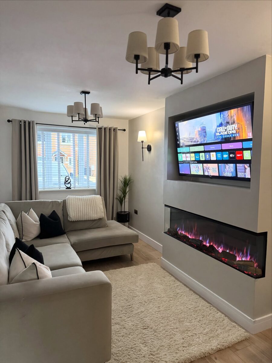 Elegant design with functional entertainment space