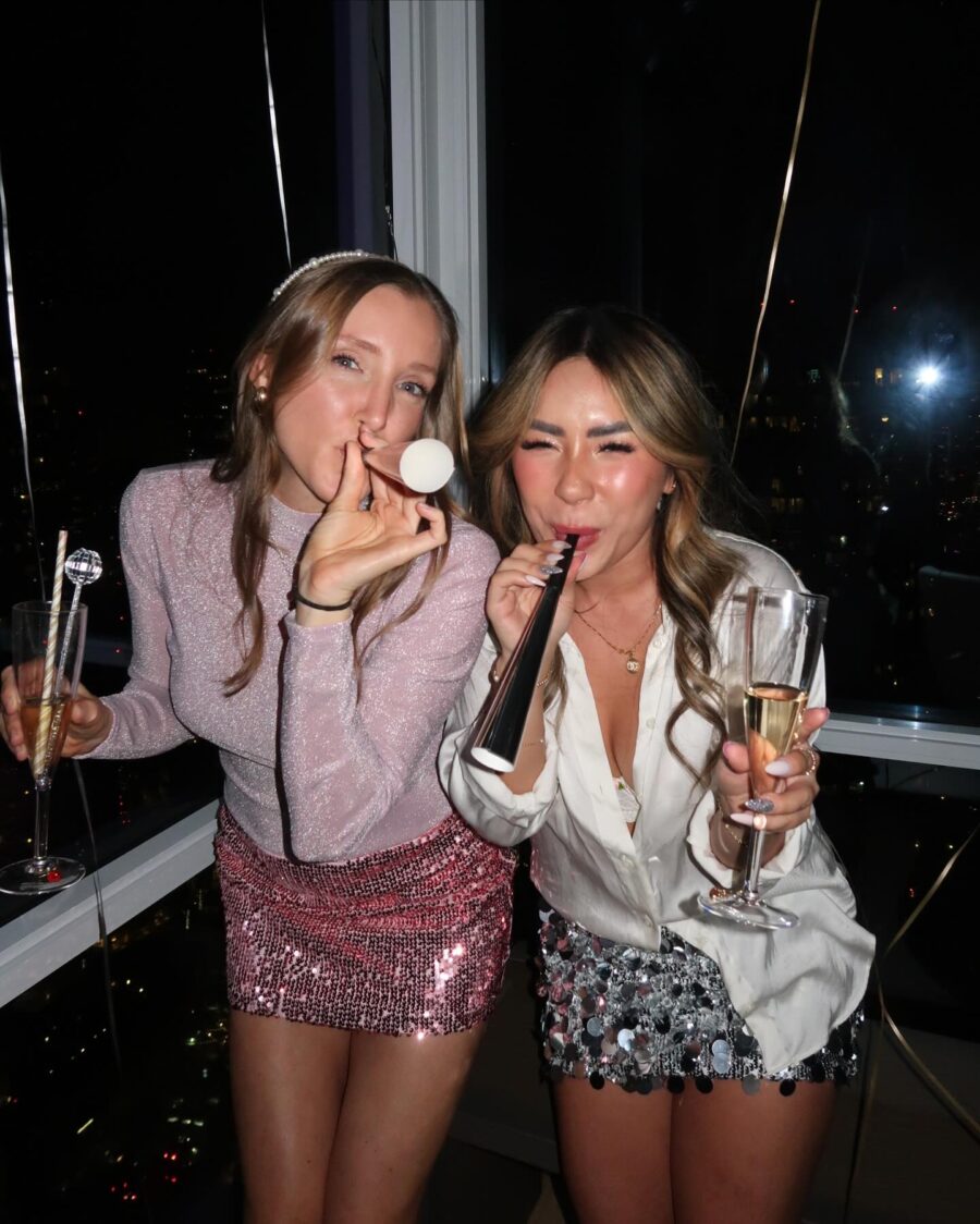 Chic Sparkle for New Year's Celebration Night