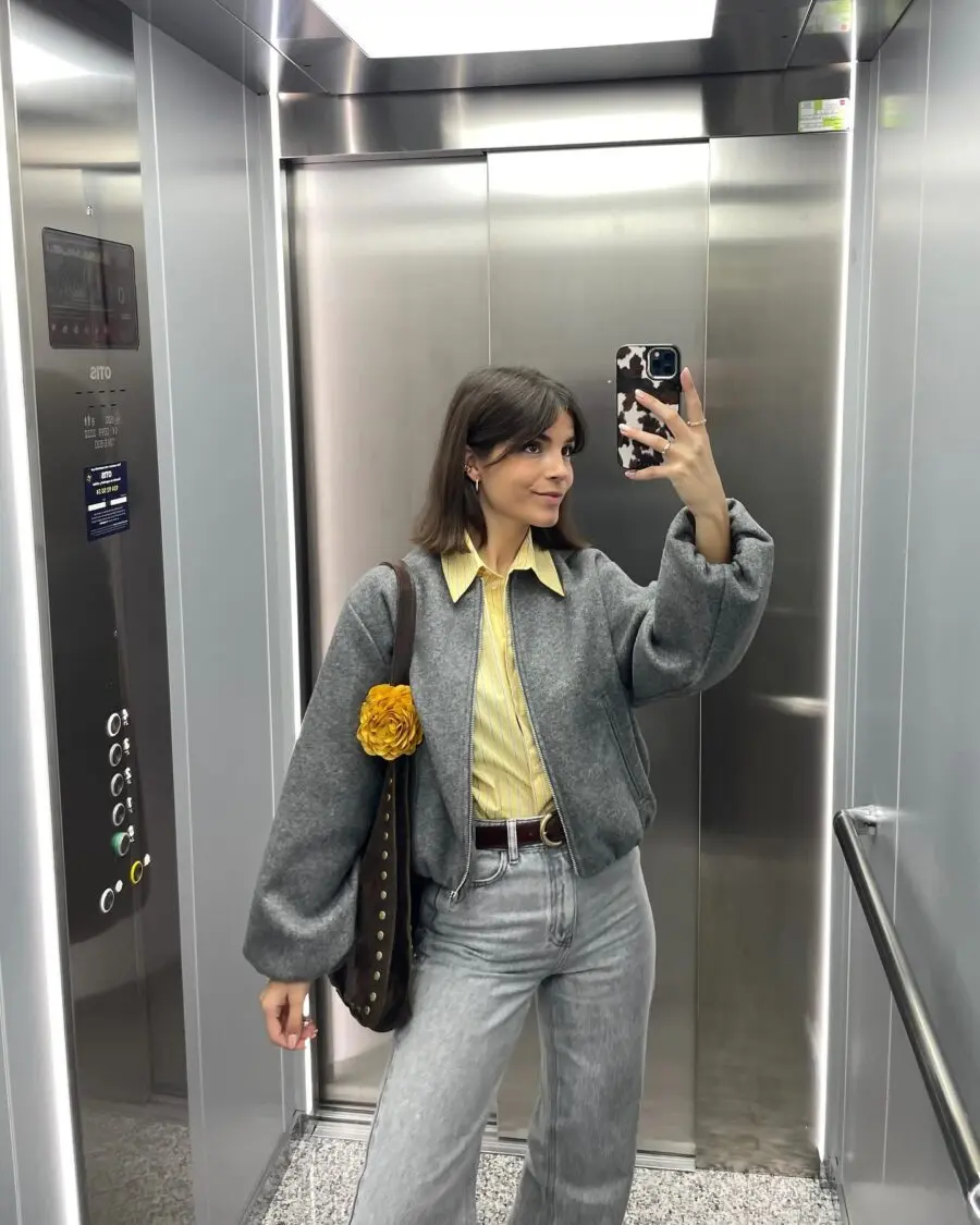 Chic Elevator Ensemble for Office Settings