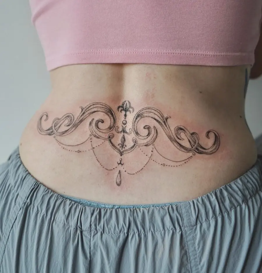 Elegant Swirls and Whimsical Details on Skin