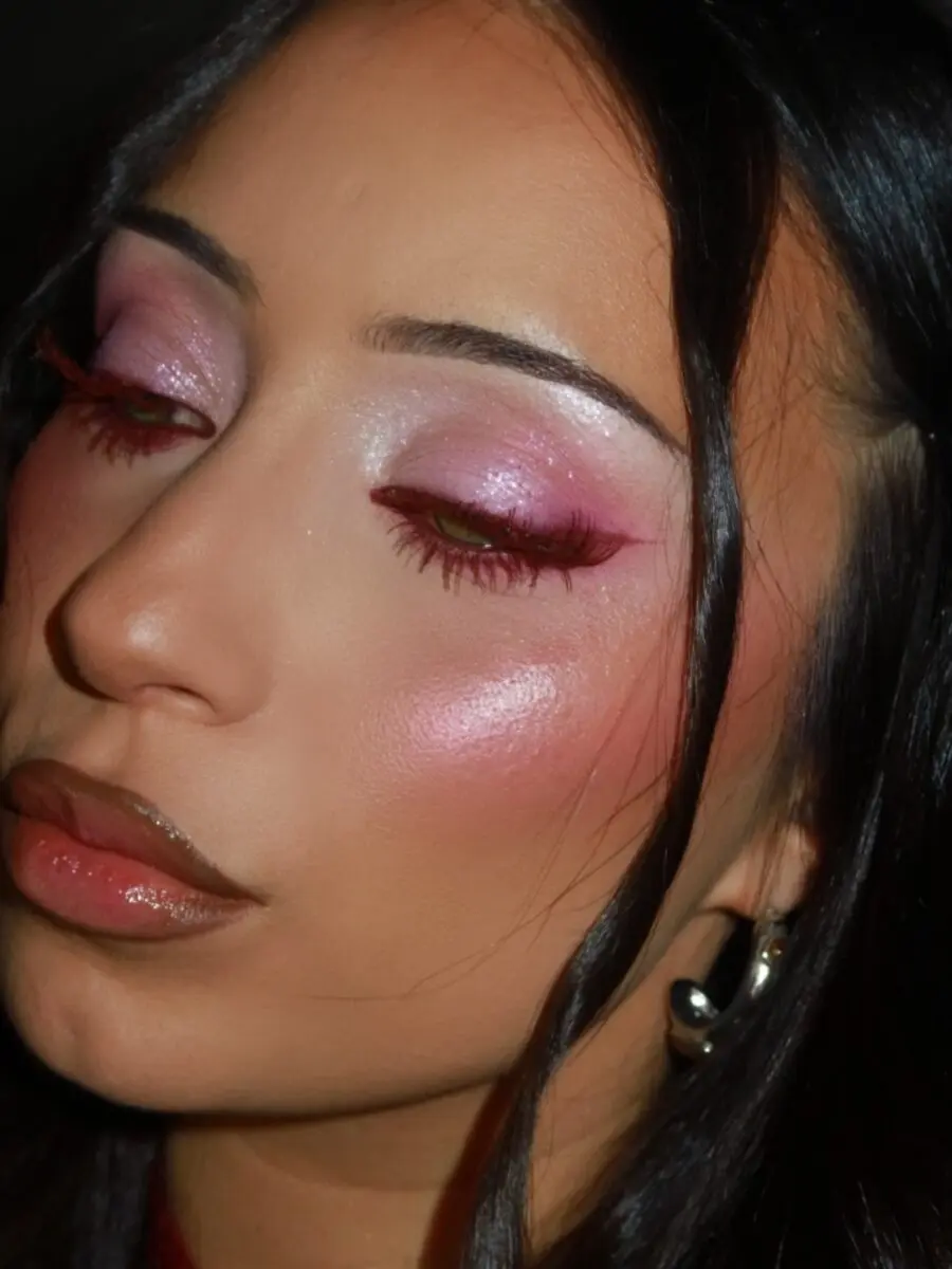 Vibrant Pink Glam Prom Makeup Inspiration