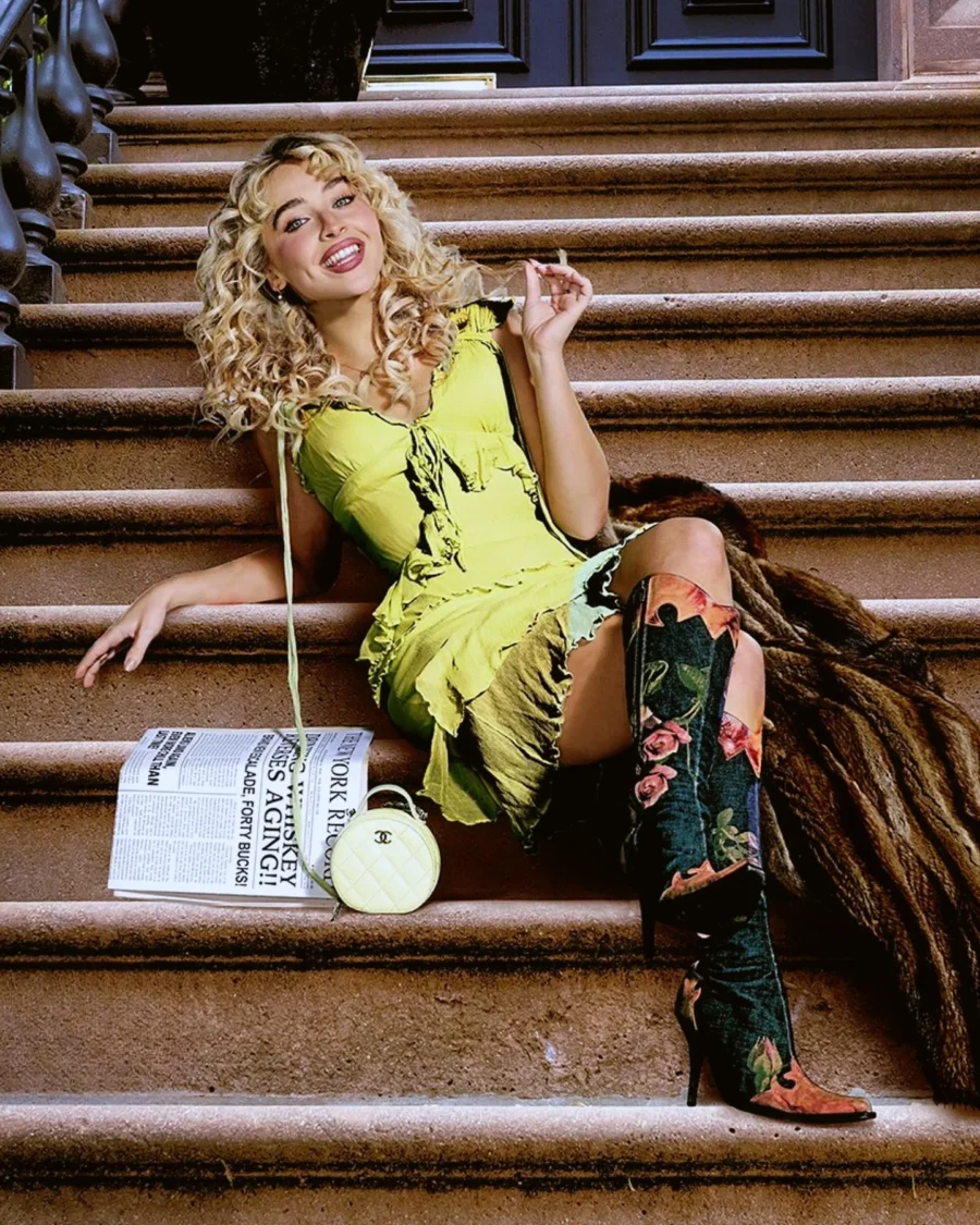 Vibrant yellow fringe dress perfect for spring outings