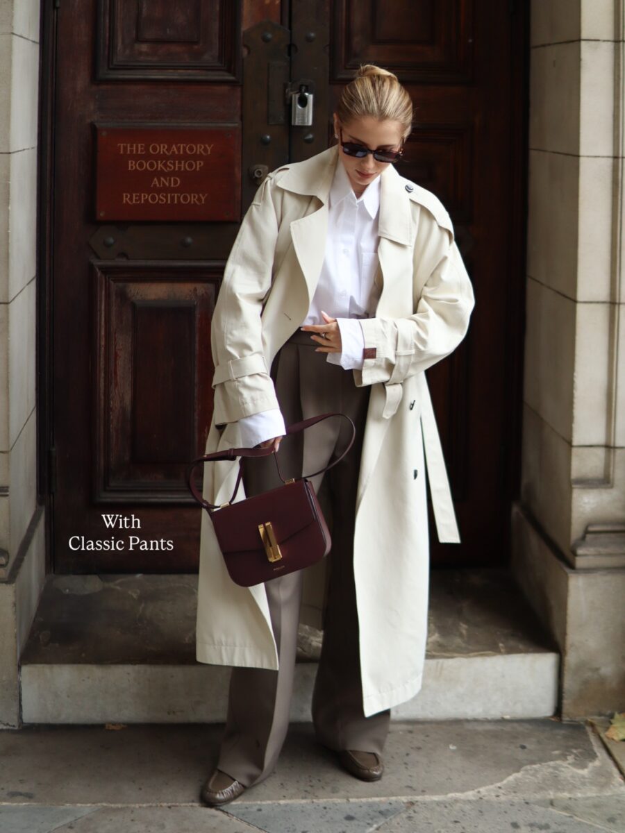 Chic Semi-Formal Look with Trench Coat