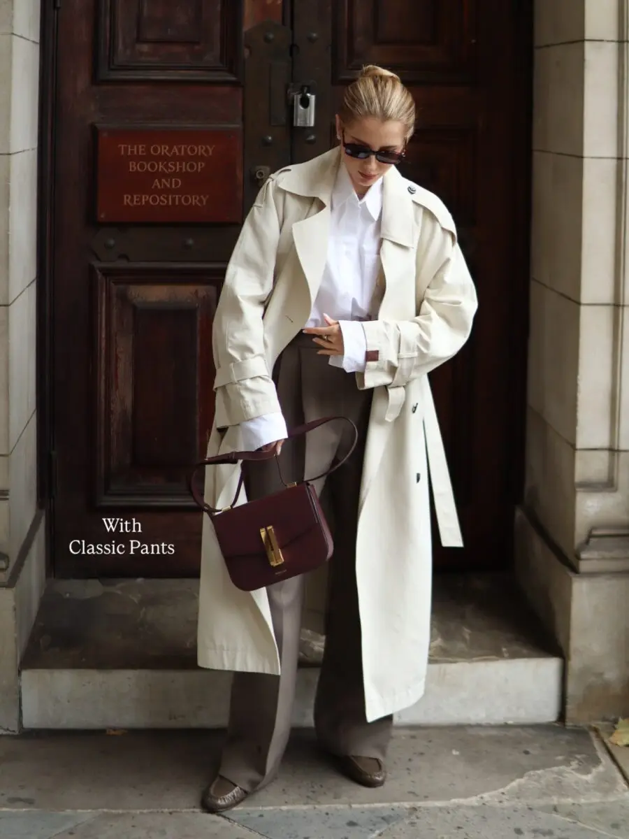 Chic Semi-Formal Look with Trench Coat