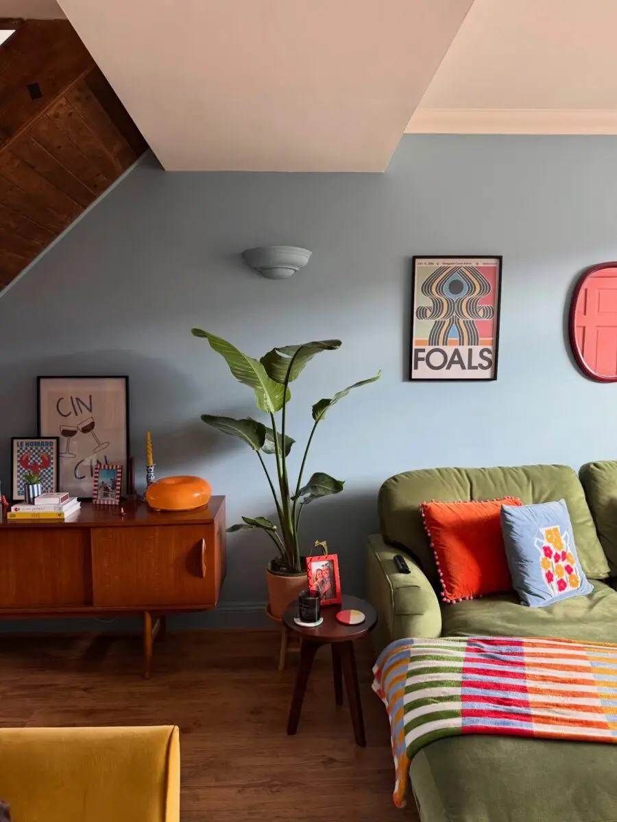 Stylish small space with vibrant accents