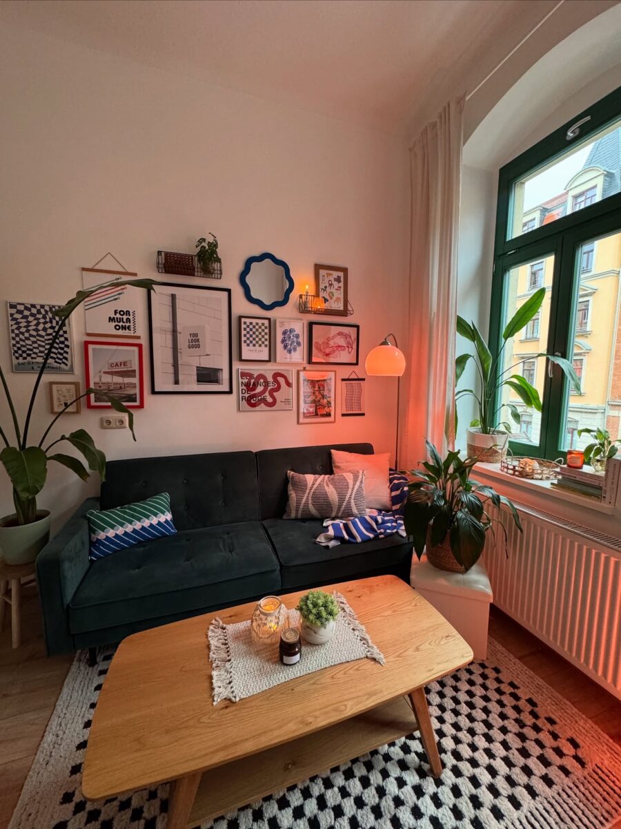 Charming Small Living Room with Artistic Touches