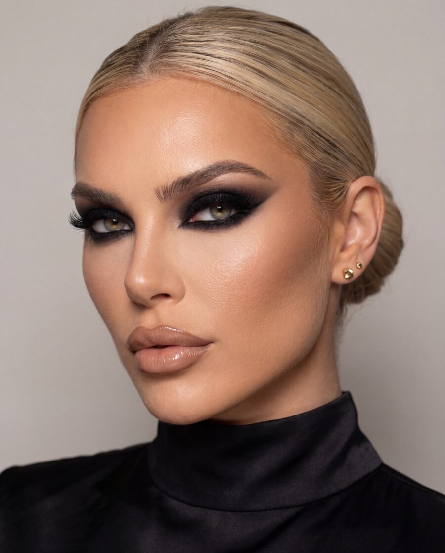 Smokey Eye with Bold Glam Vibes