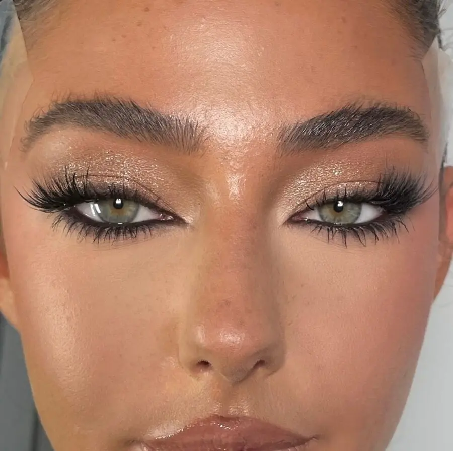 Stunning soft glam with radiant eye details