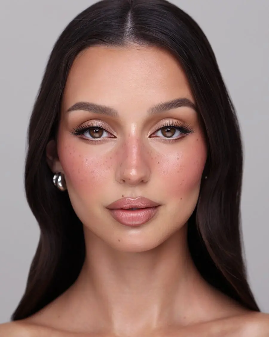 Effortlessly radiant soft glam makeup look