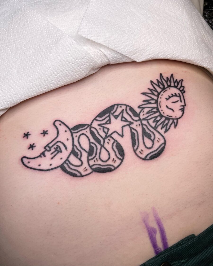 Celestial Elements on a Body Canvas