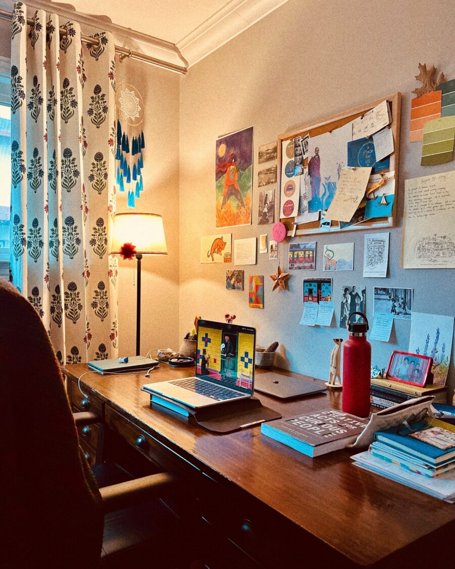 Vibrant Study Desk Stimulation for Creativity