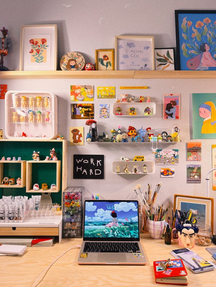 Vibrant and Playful Study Desk Decor Inspiration