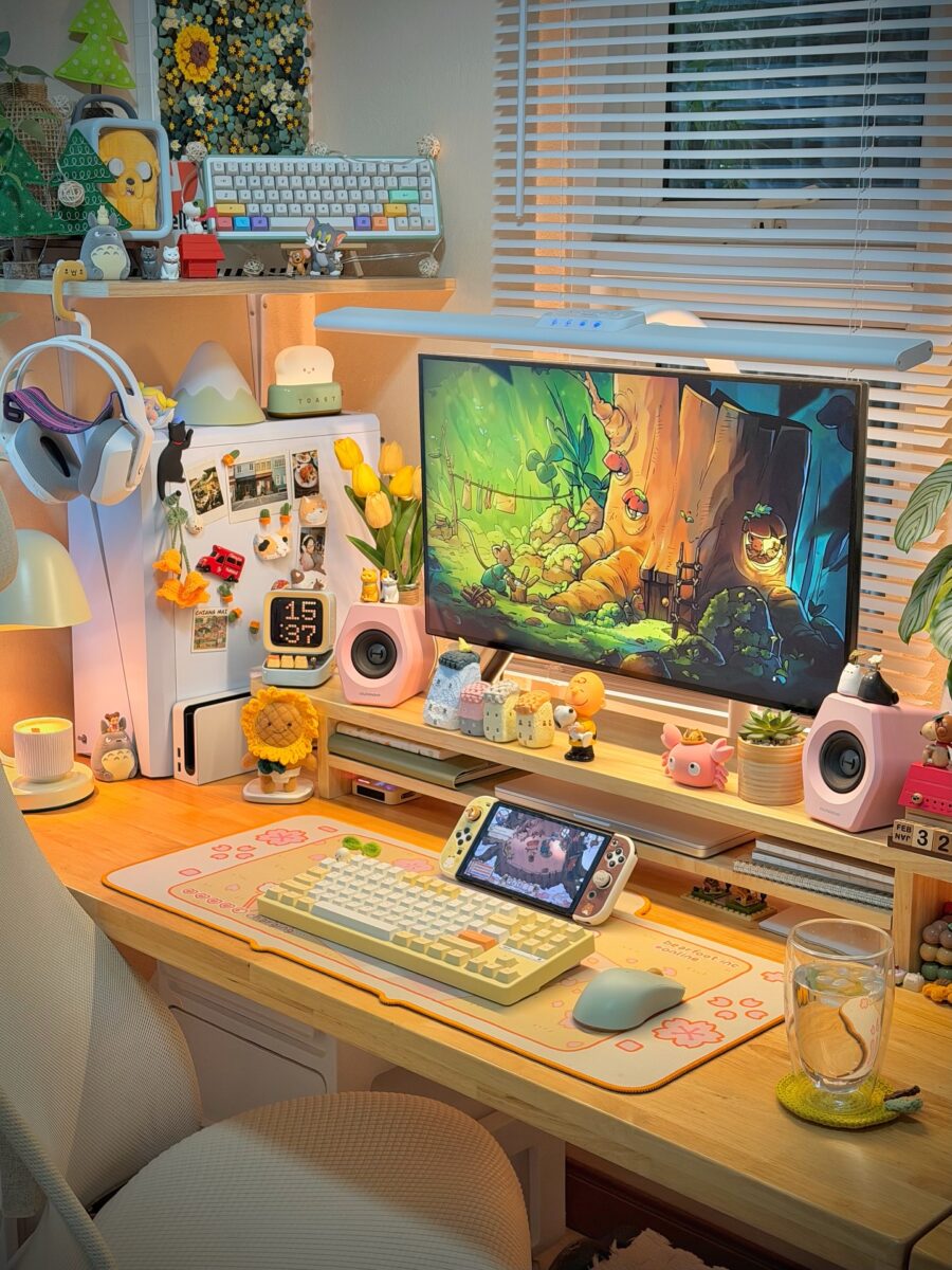 Vibrant and Playful Study Desk Aesthetic