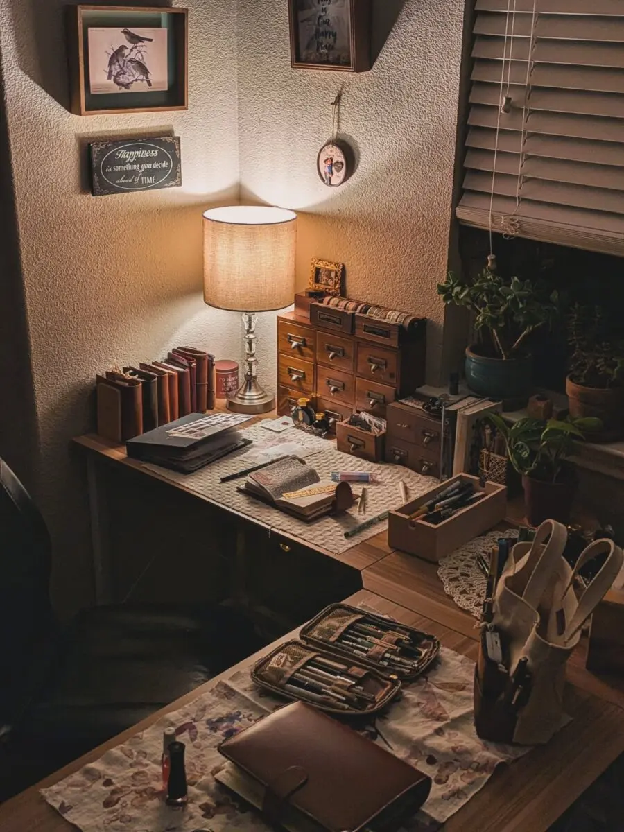 Cozy and Inviting Study Desk Arrangement