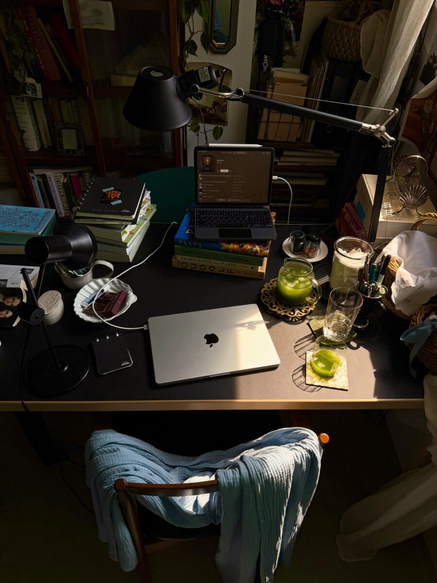 Chic and functional workspace for study sessions