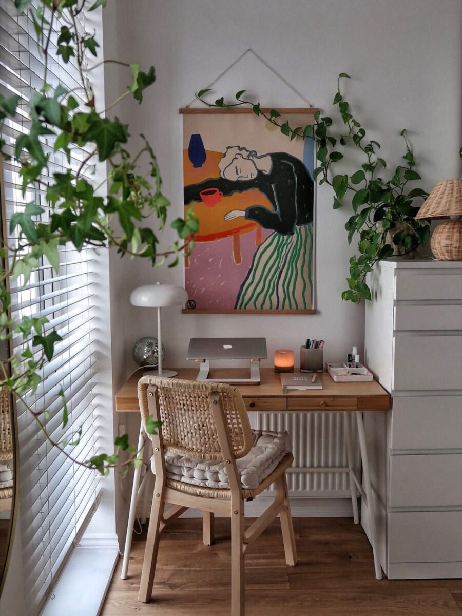 Cozy and Artistic Study Desk Inspiration