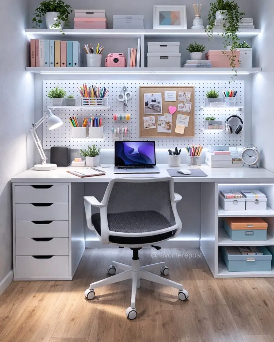 Chic and Organized Study Desk Decor
