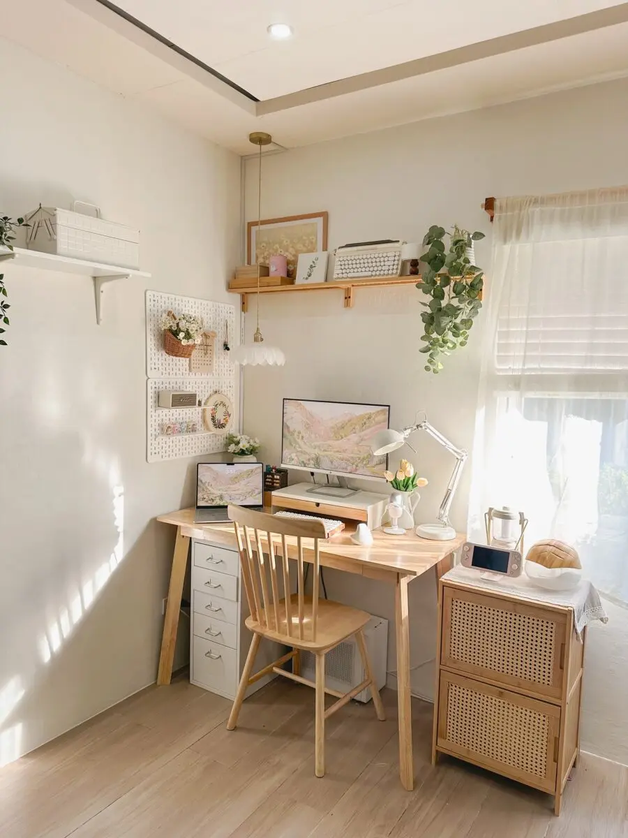 Charming Minimalist Study Desk Decor Style