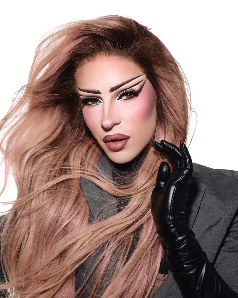 Bold and edgy drag queen makeup look