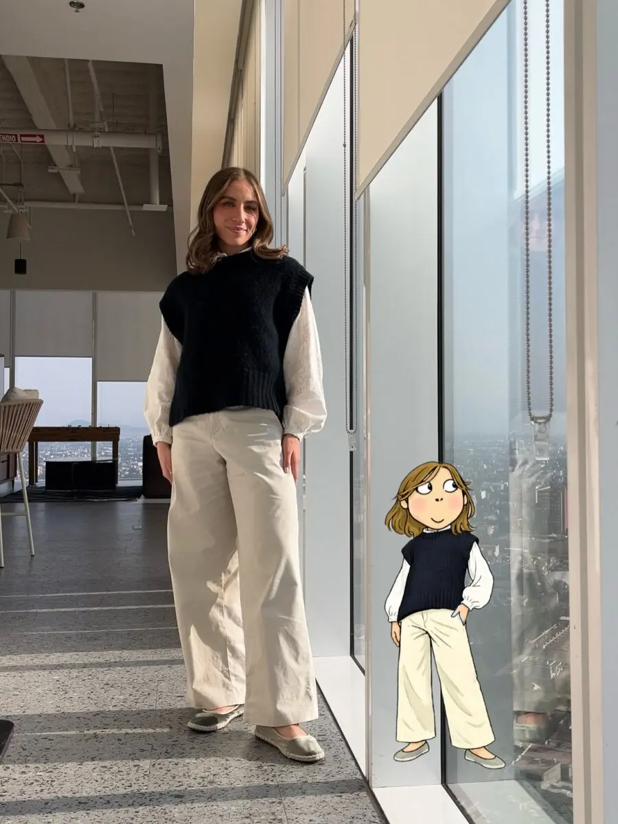 Chic office look with relaxed style elements