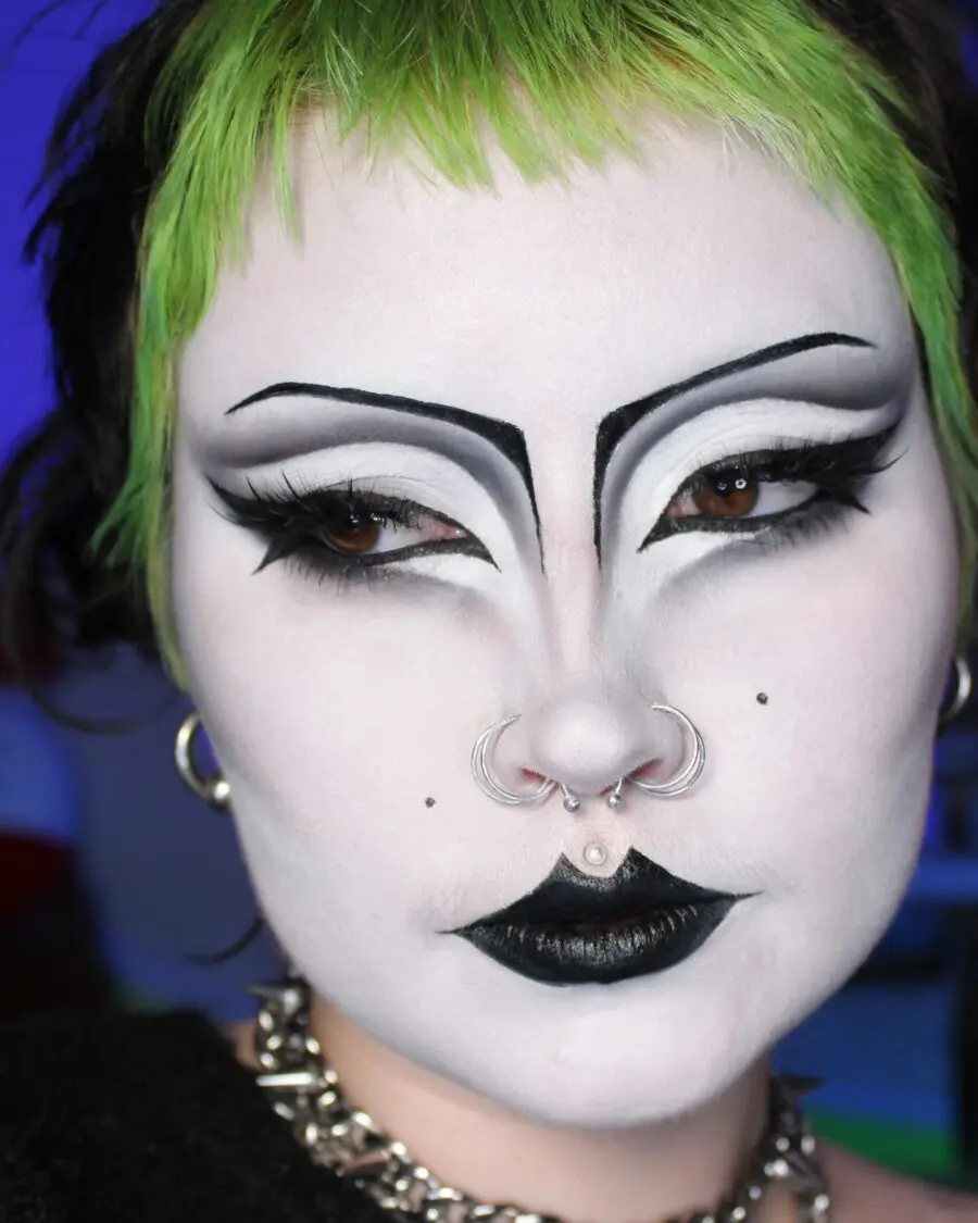 Striking Gothic Elegance with Flamboyant Accents