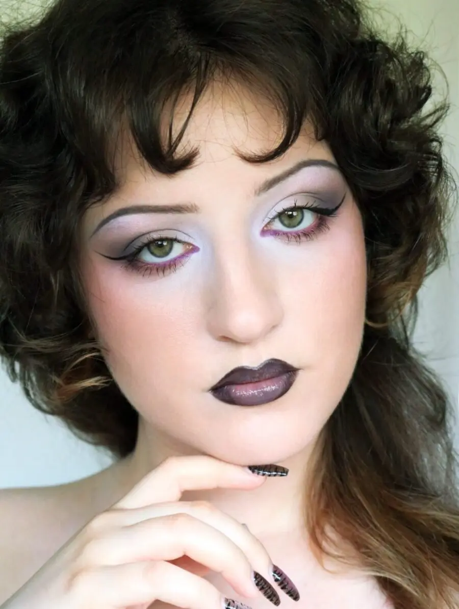 Striking gothic elegance with bold contrasts