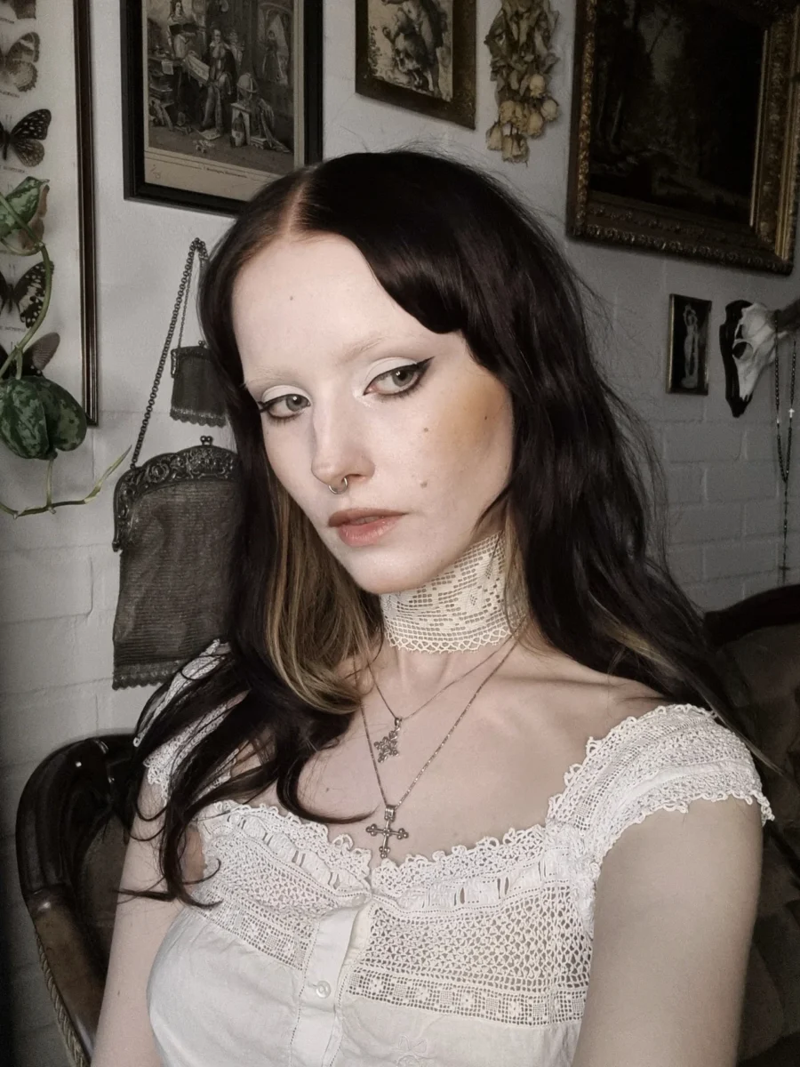 Elevated traditional goth with striking features