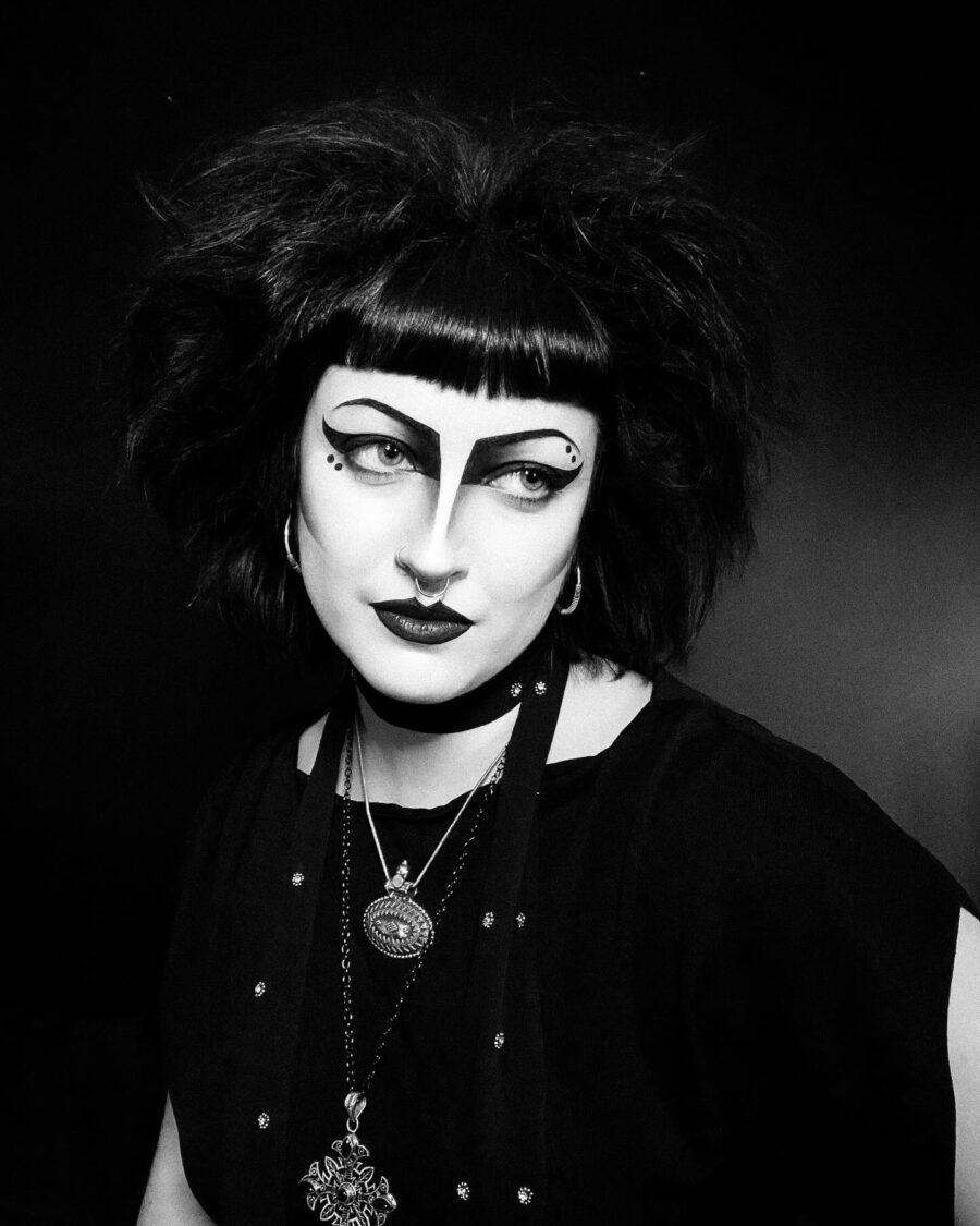 Bold and expressive trad goth makeup style