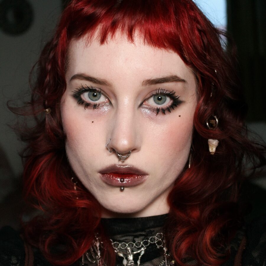 Bold expression of trad goth aesthetic