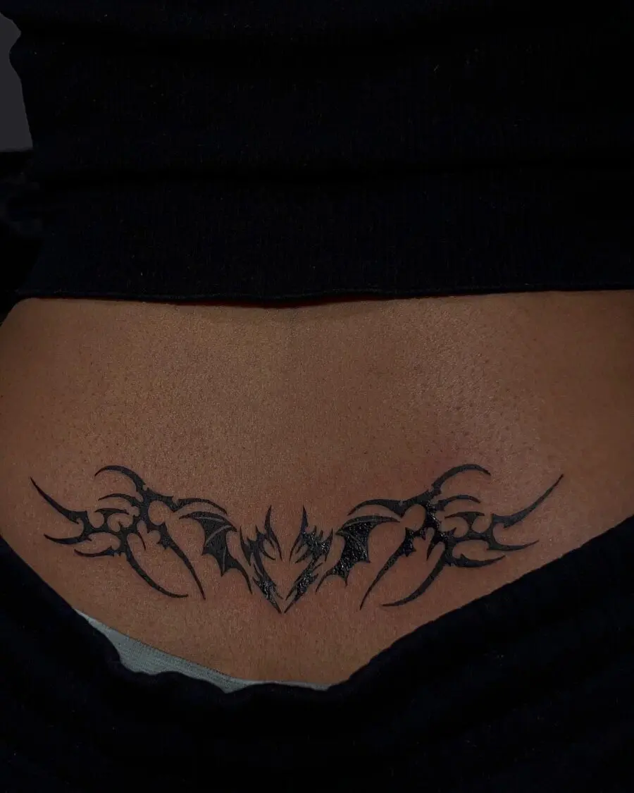 Unique dragon design for tramp stamp tattoos