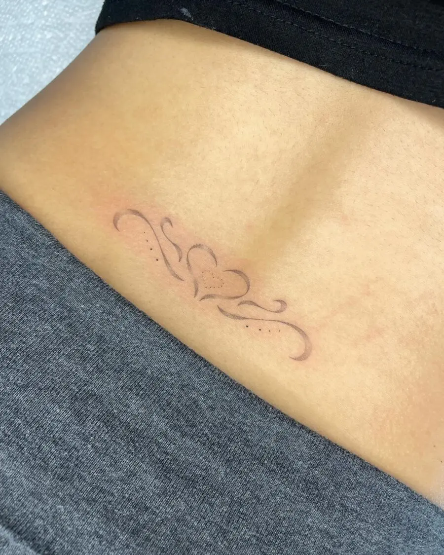 Elegant heart design with delicate flourishes