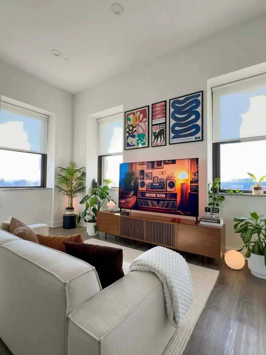 Stylish modern decor enhances living room vibe