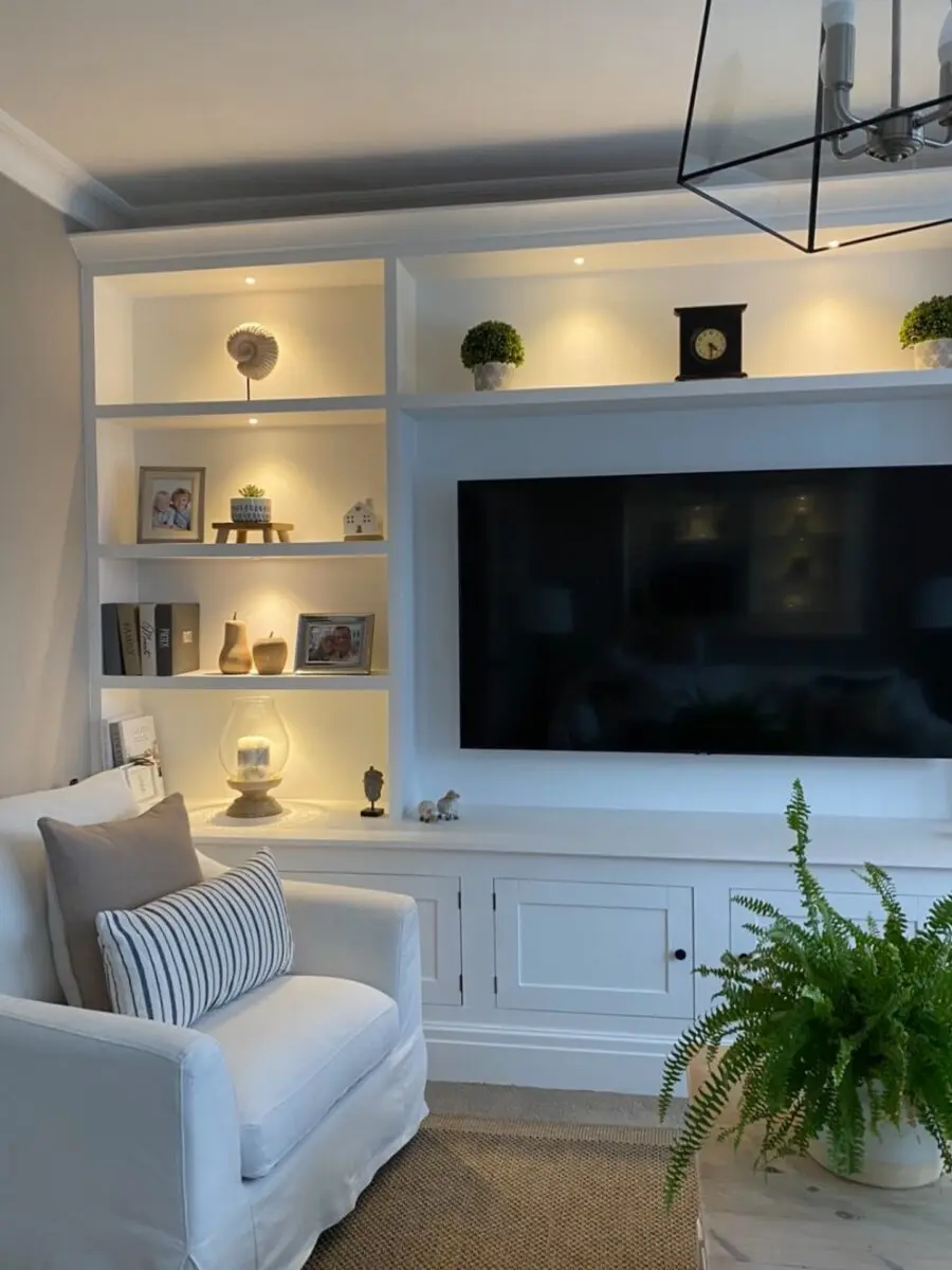 Stylish and minimalist TV unit decor setup