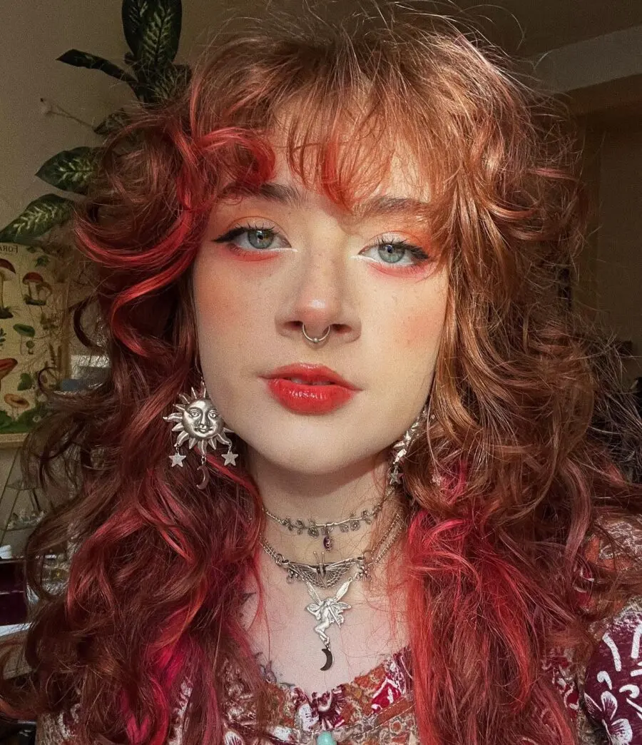 Vampire look with bold red accents