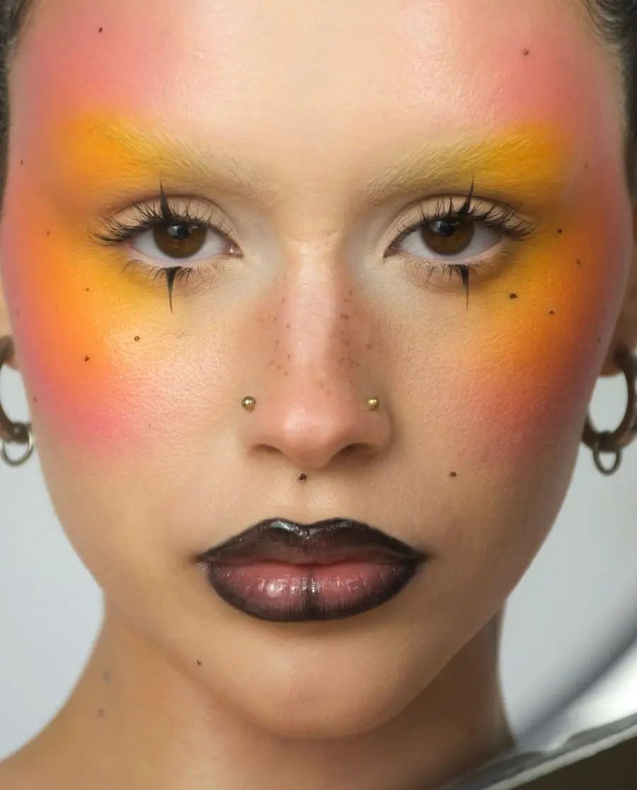 Bold and vibrant baddie makeup look