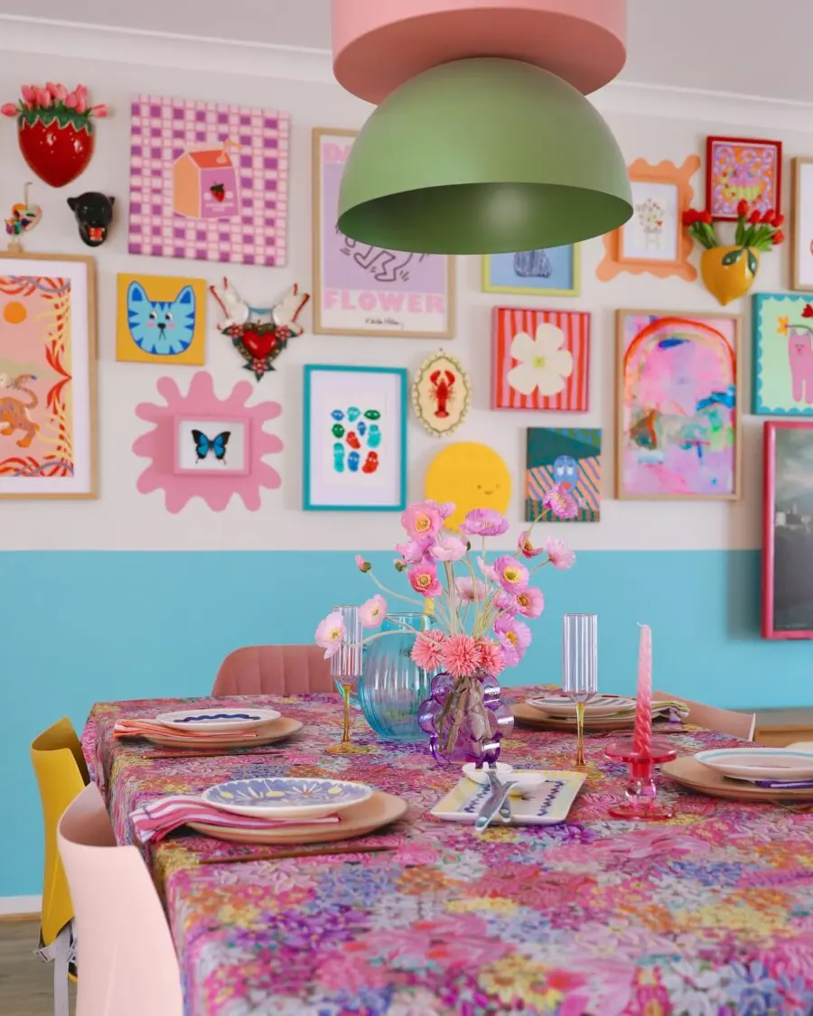 Playful and vibrant dining room decor inspiration