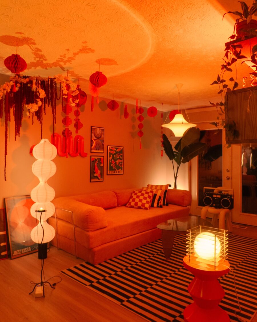 Vivid Red Living Room for Cozy Vibes