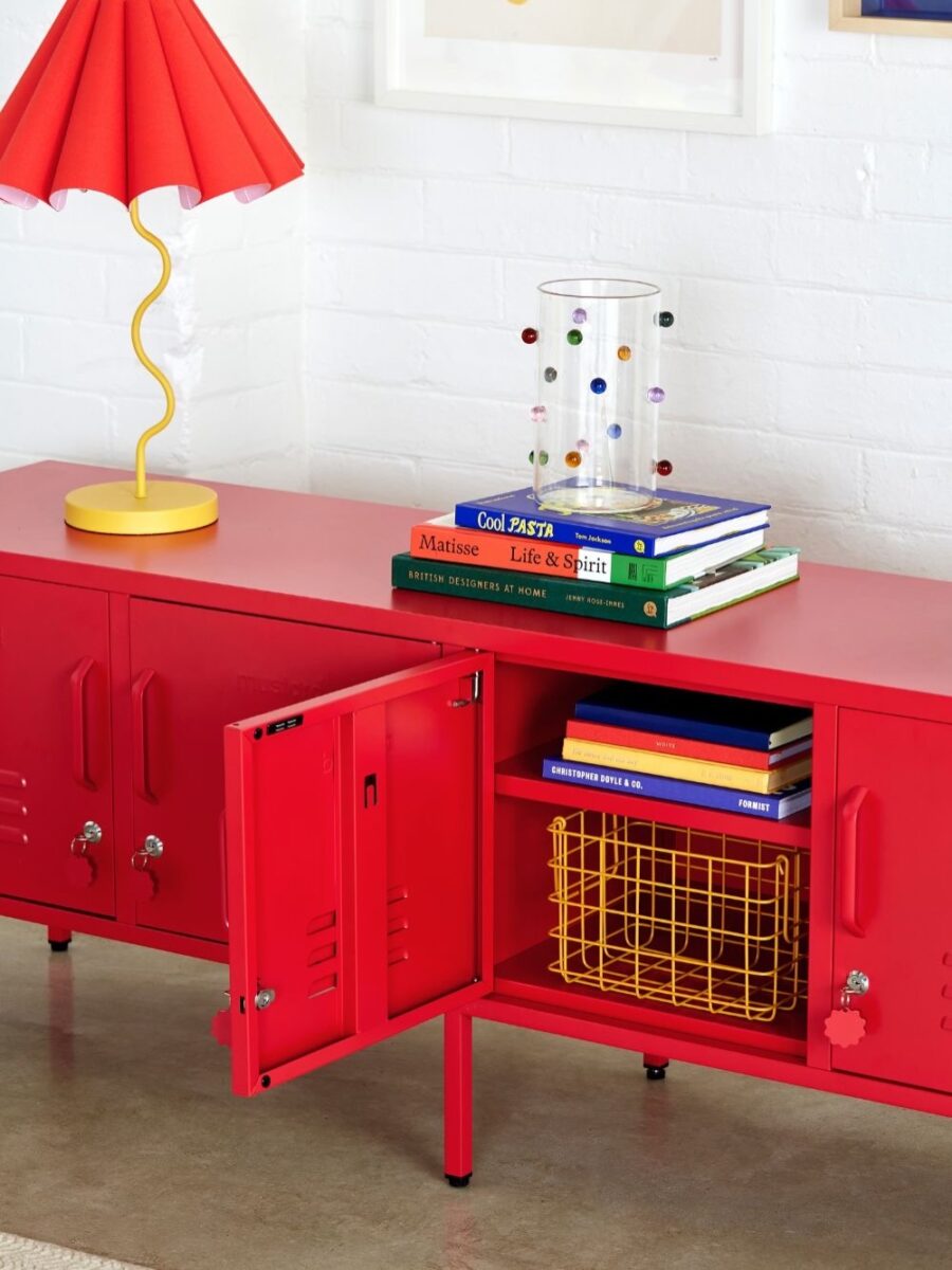 Vibrant Red Locker Cabinet for Modern Spaces