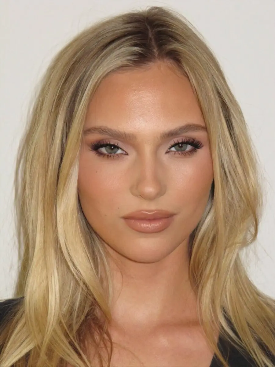 Natural glam with luminous skin and soft eyes