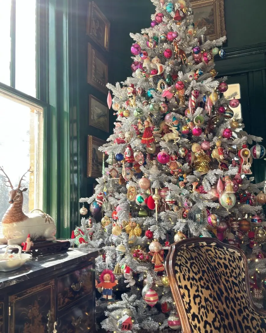 Whimsical vintage tree brightens festive space