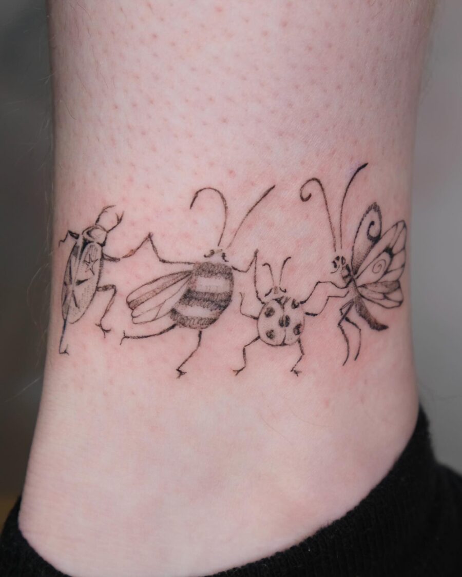 Quirky Bugs: A Playful Tattoo Collection