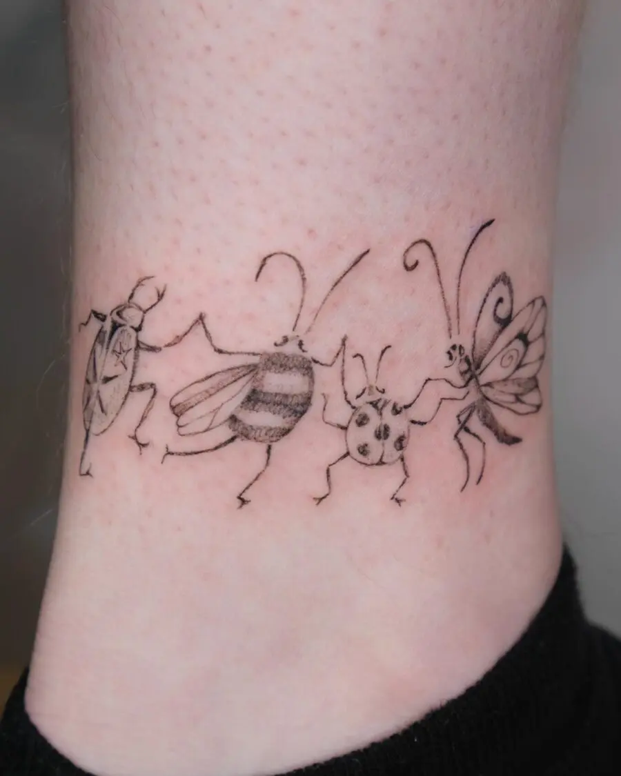Quirky Bugs: A Playful Tattoo Collection