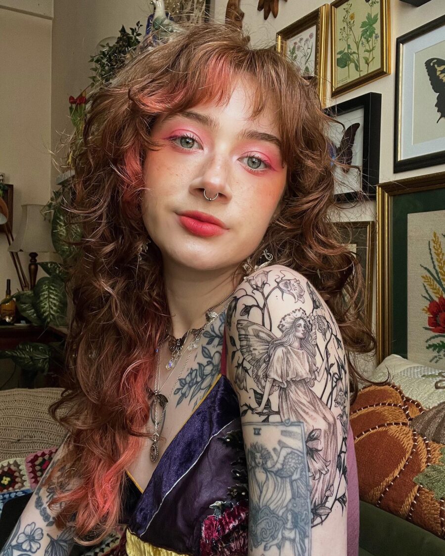 Enchanting fairy tattoo with soft pastel vibes