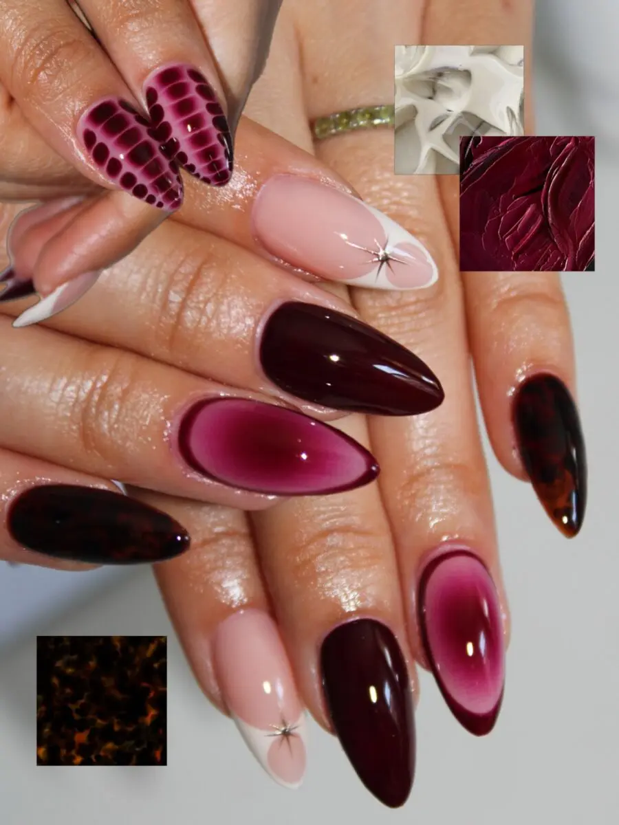 Stunning Almond Nails with Artistic Touch
