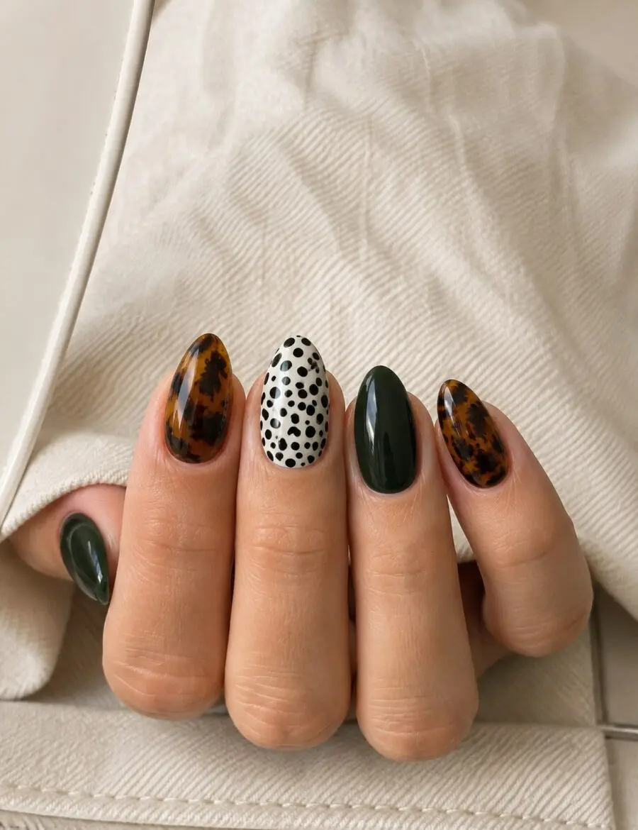 Stylish Almond Nails with Unique Patterns