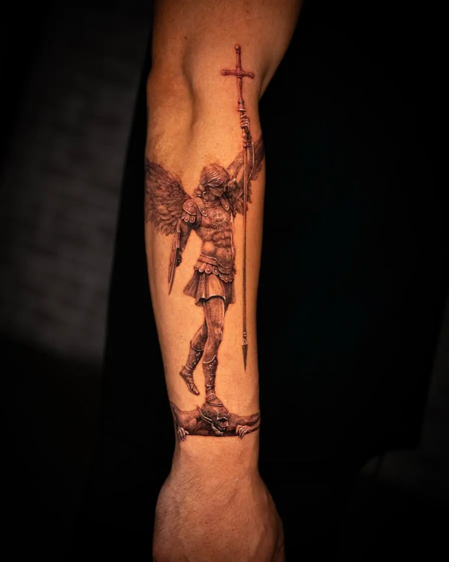 Powerful Archangel Michael Tattoo Design