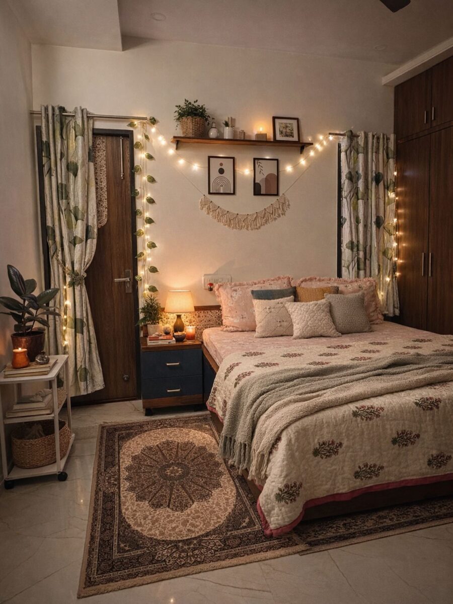 Charming and Cozy Bedroom Above Bed Decor